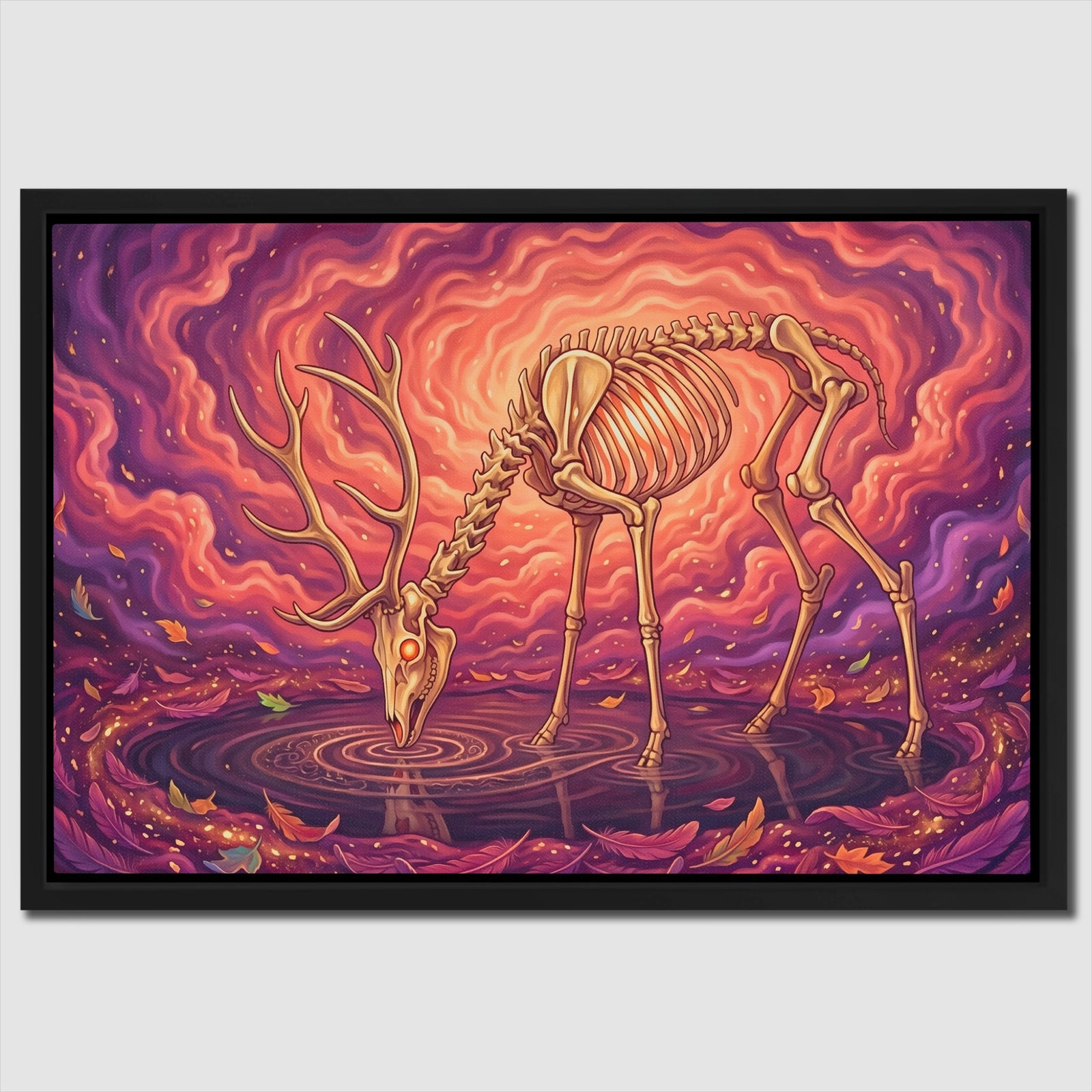 Skeleton Deer Inferno — Skeleton Deer Inferno Close Up Landscape 64