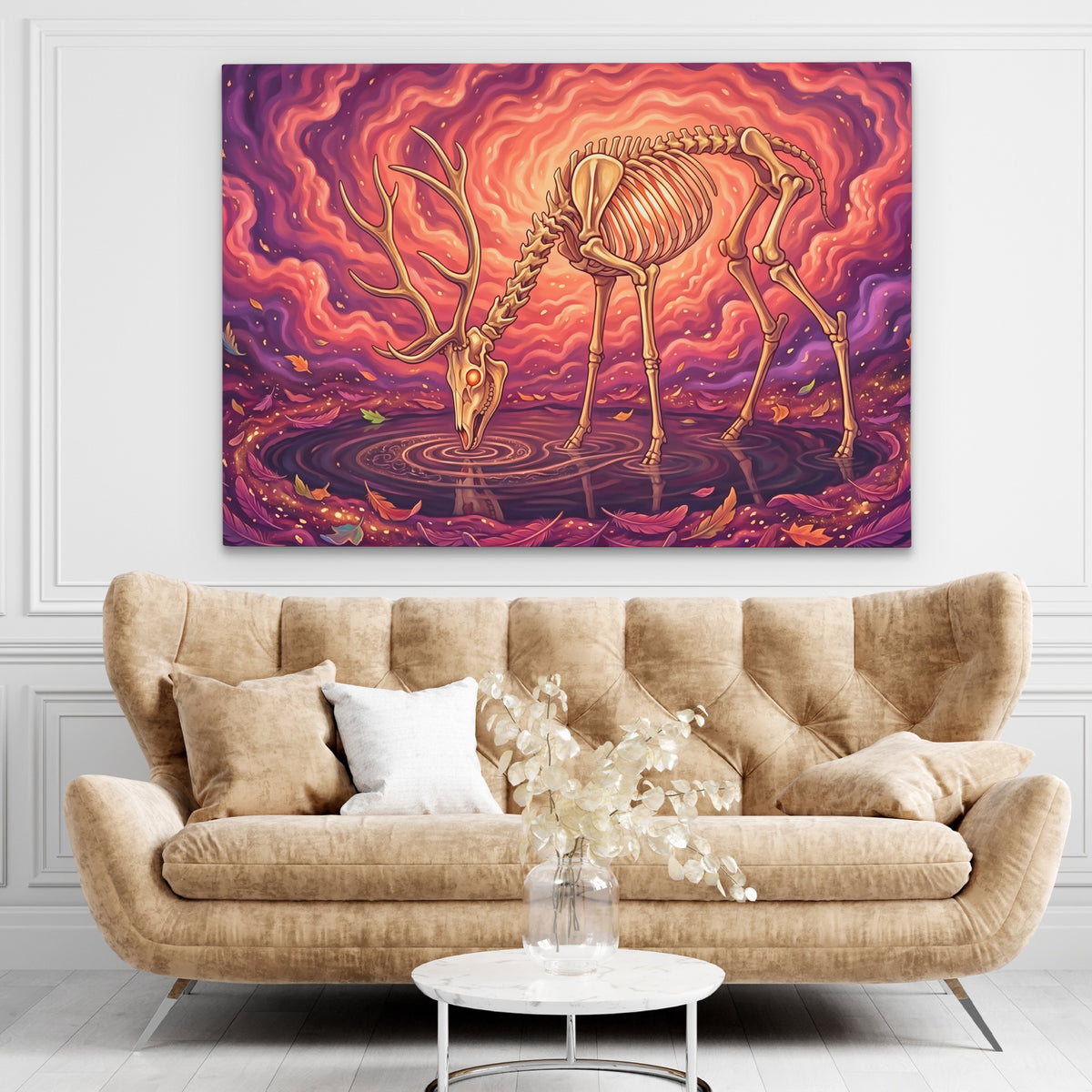 Skeleton Deer Inferno — Skeleton Deer Inferno brown living room land 181