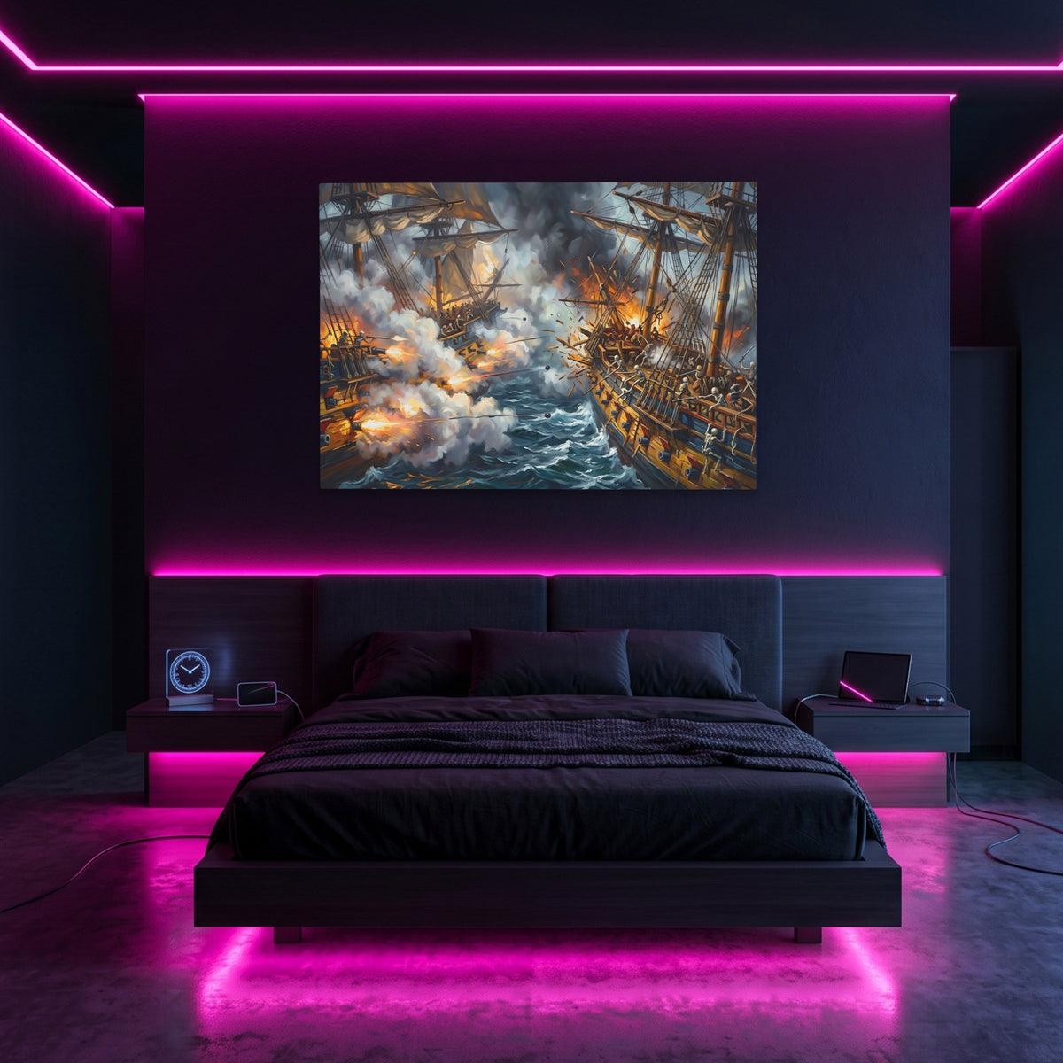 Skeleton Fleet Battle — Skeleton Fleet Battle Pink Neon Room Land 174