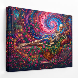 Skeleton Floral Reverie — Skeleton Floral Reverie Landscape   Side View   Mirror Wrap 91