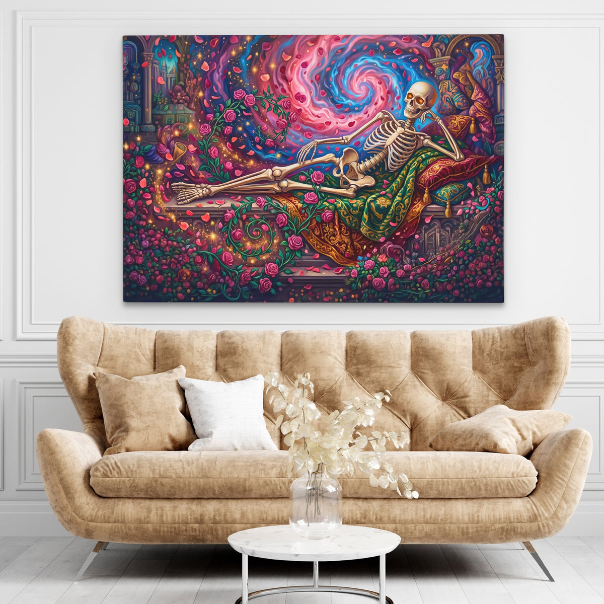Skeleton Floral Reverie — Skeleton Floral Reverie brown living room land 182