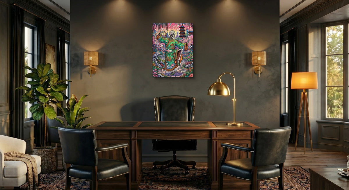 Skeleton Garden Form — skeleton garden form office interior with desk 1port flush print