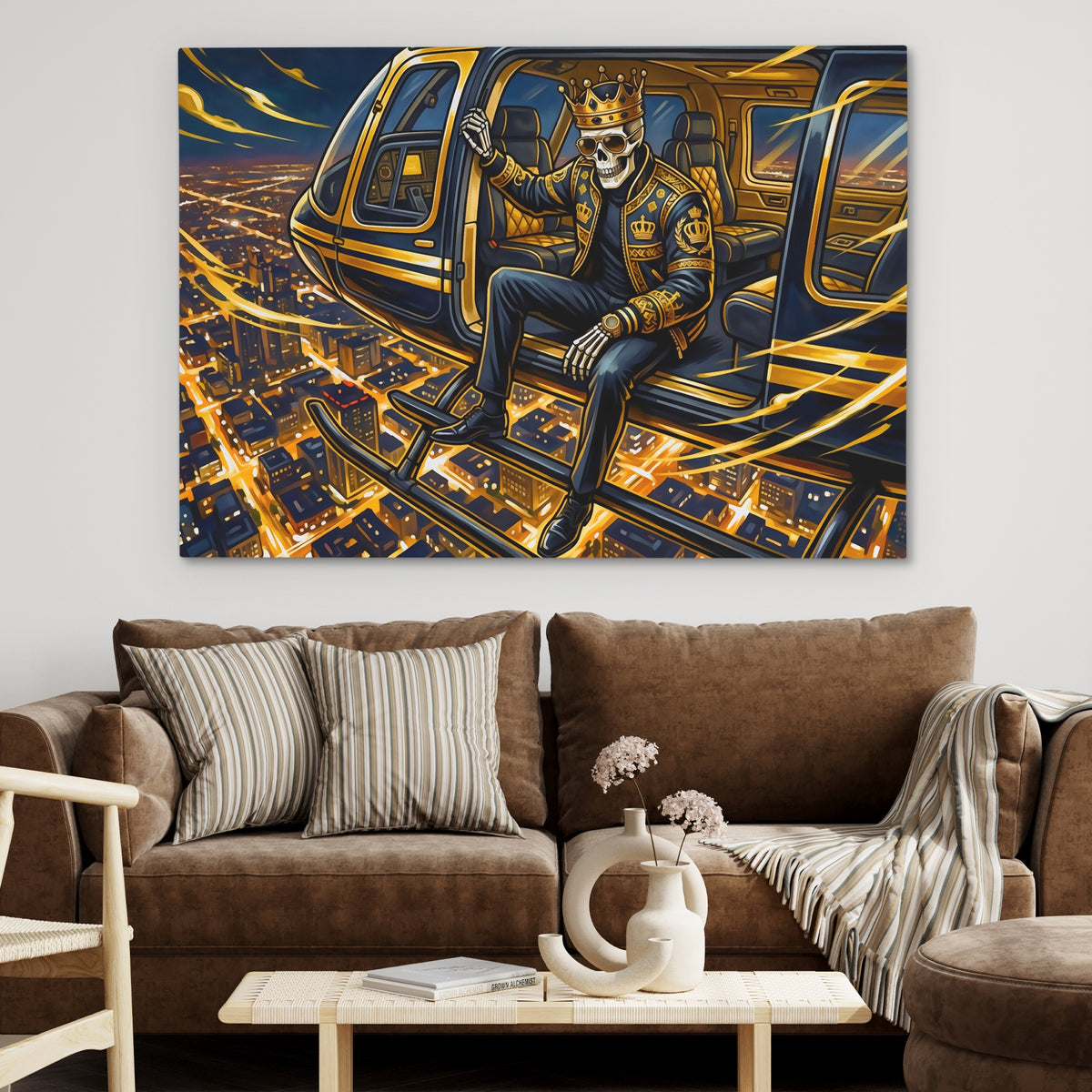 Skeleton King Ascendant — Skeleton King Ascendant Brown Couch 44