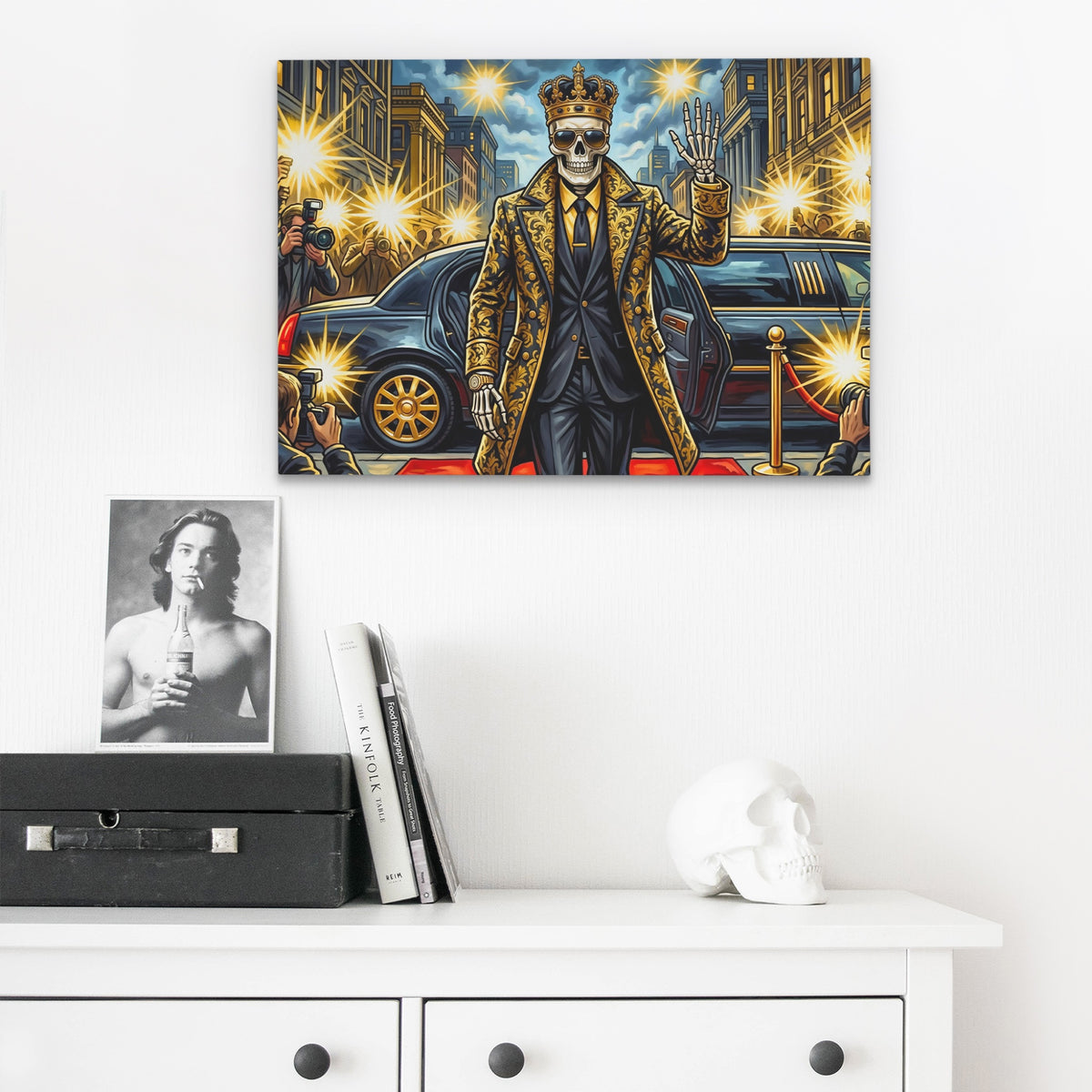 Skeleton King Crowned — Skeleton King Crowned Skull Desk 217