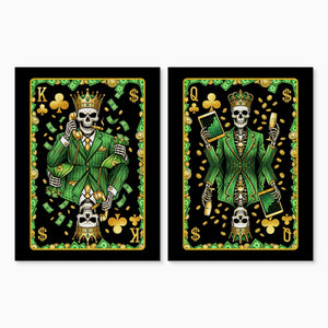 Skeleton Money Clubs King & Queen