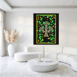Skeleton Money Ace of Clubs Card — Skeleton Money Ace of Clubs Card White Luxury Port 221