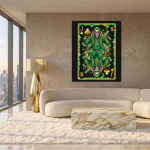 Skeleton Money Jack of Clubs Card — Skeleton Money Jack of Clubs Card White Gold Lux Port 207