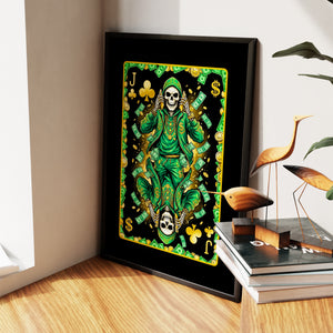 Skeleton Money Jack of Clubs Card — Skeleton Money Jack of Clubs Card New   Living Room Wall Apartment Zoom 72