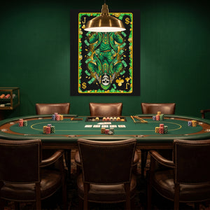Skeleton Money Jack of Clubs Card — Skeleton Money Jack of Clubs Card Poker Room Green Port 132