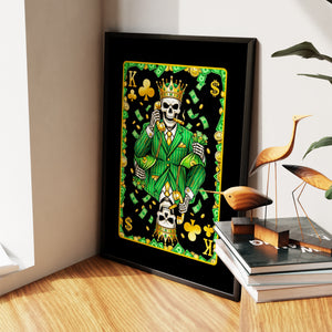 Skeleton Money King of Clubs Card — Skeleton Money King of Clubs Card New   Living Room Wall Apartment Zoom 73