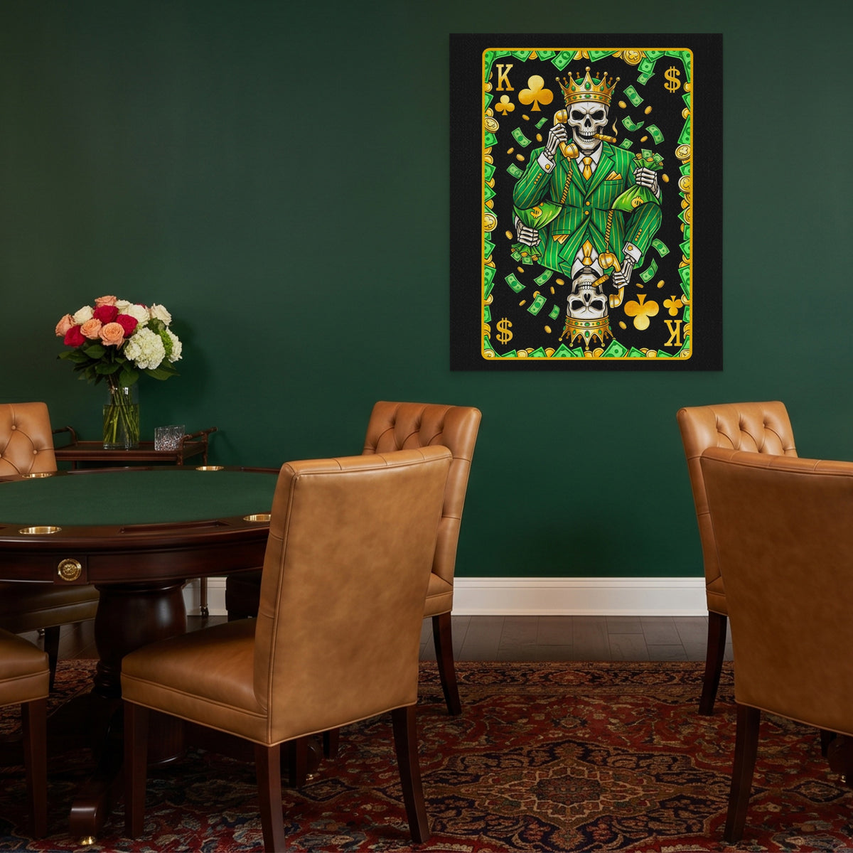 Skeleton Money King of Clubs Card — Skeleton Money King of Clubs Card Poker Gathering Port 118