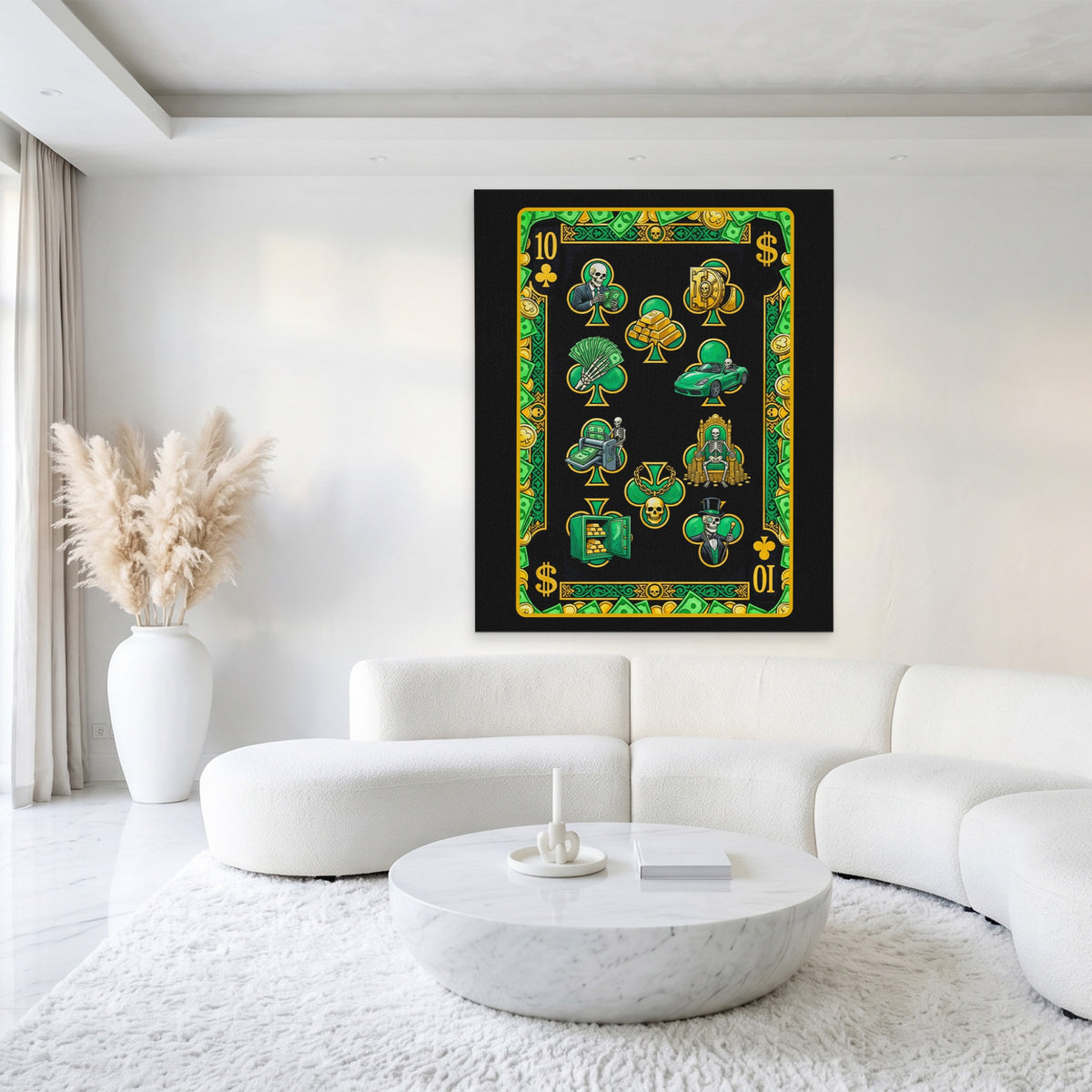 Skeleton Money Ten of Clubs Card — Skeleton Money Ten of Clubs Card White Luxury Port 225