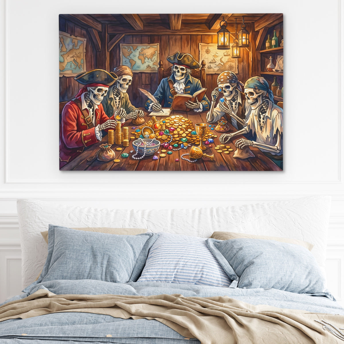Skeleton Pirates Counting — Skeleton Pirates Counting Light Blue Bed 115