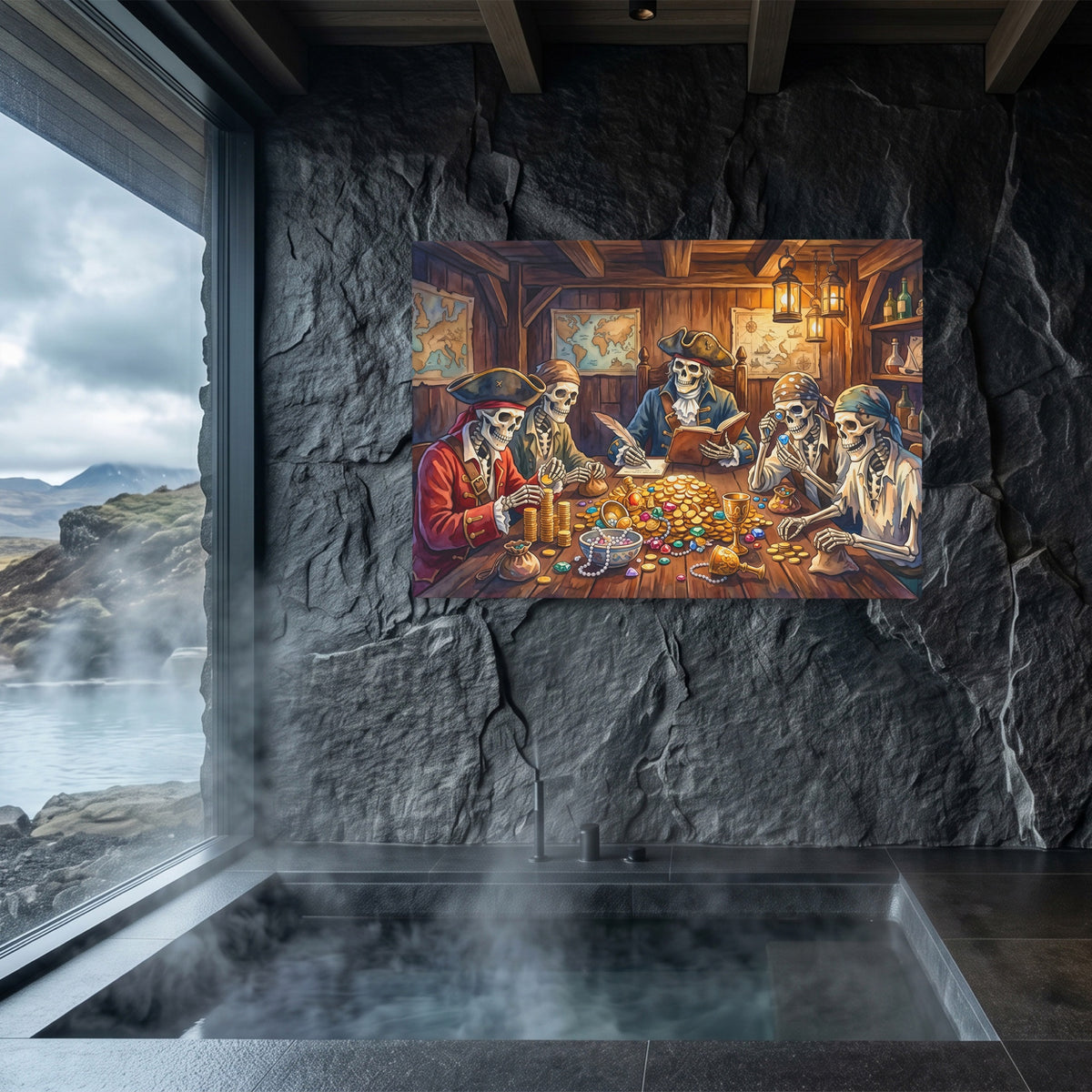 Skeleton Pirates Counting — Skeleton Pirates Counting Sauna Dark Land 199