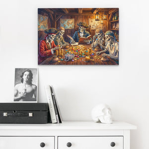 Skeleton Pirates Counting — Skeleton Pirates Counting Skull Desk 220