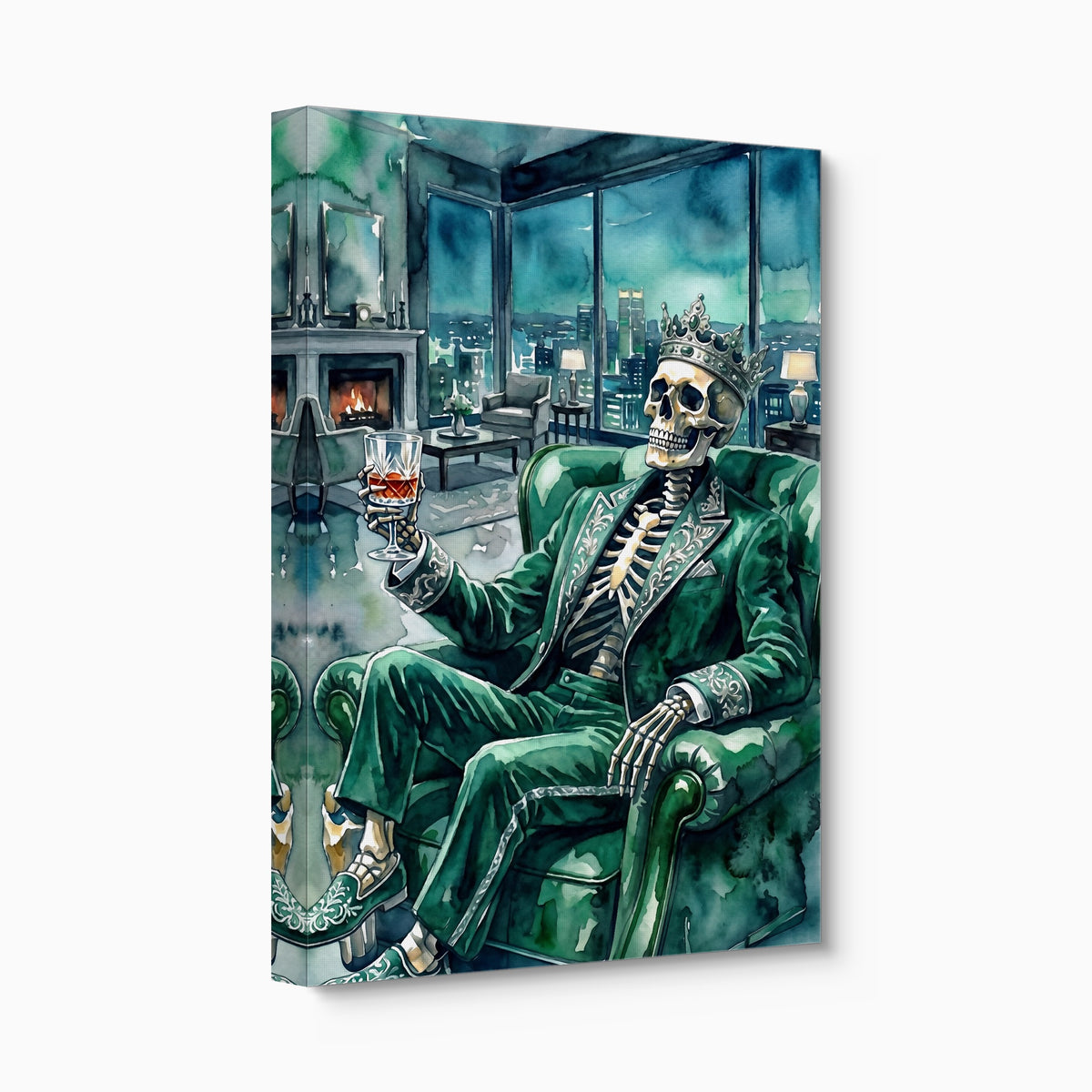 Skeleton's Nightcap — skeleton's nightcap angled flush print