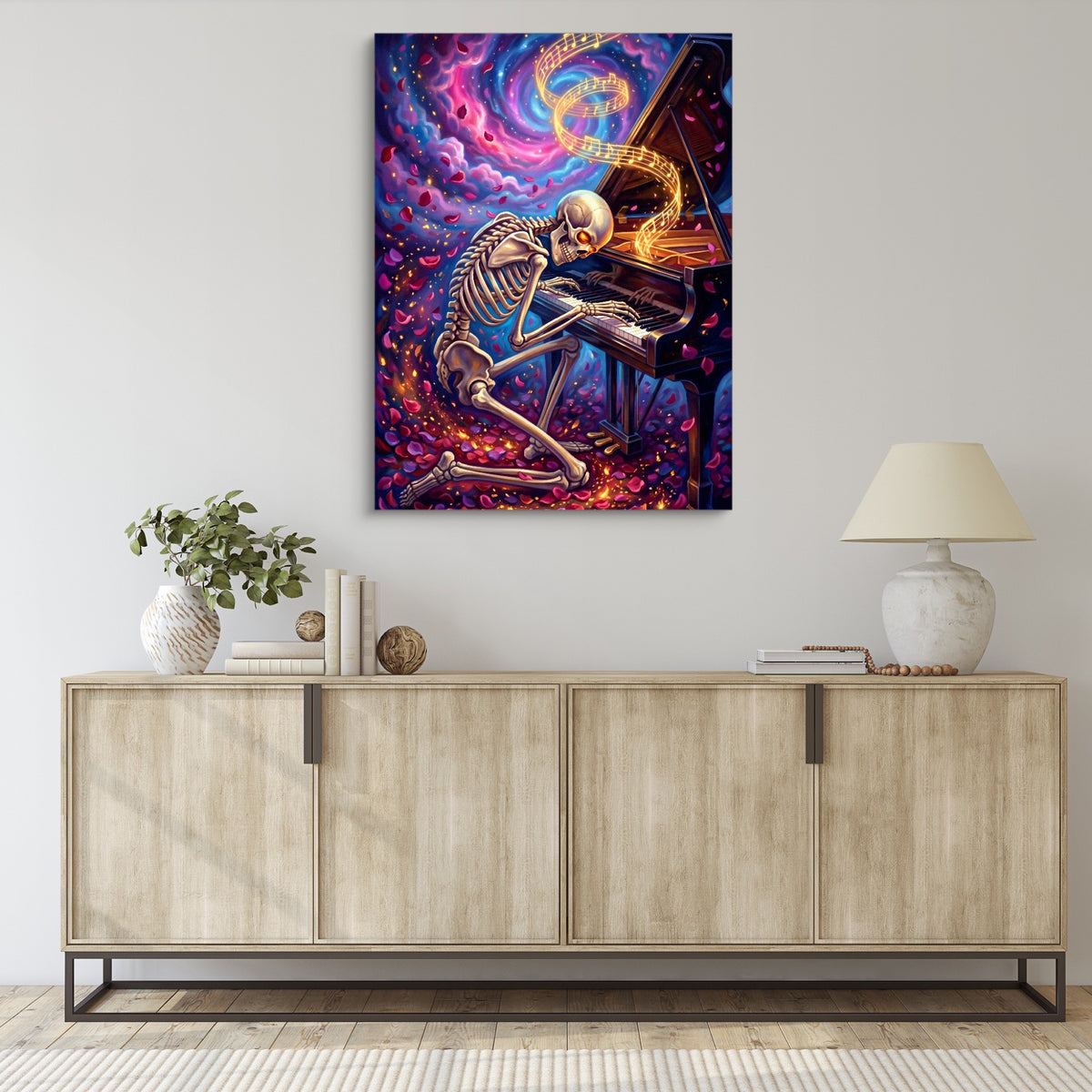 Skeleton's Nocturne — skeleton's nocturne sq living room desk 1port flush print