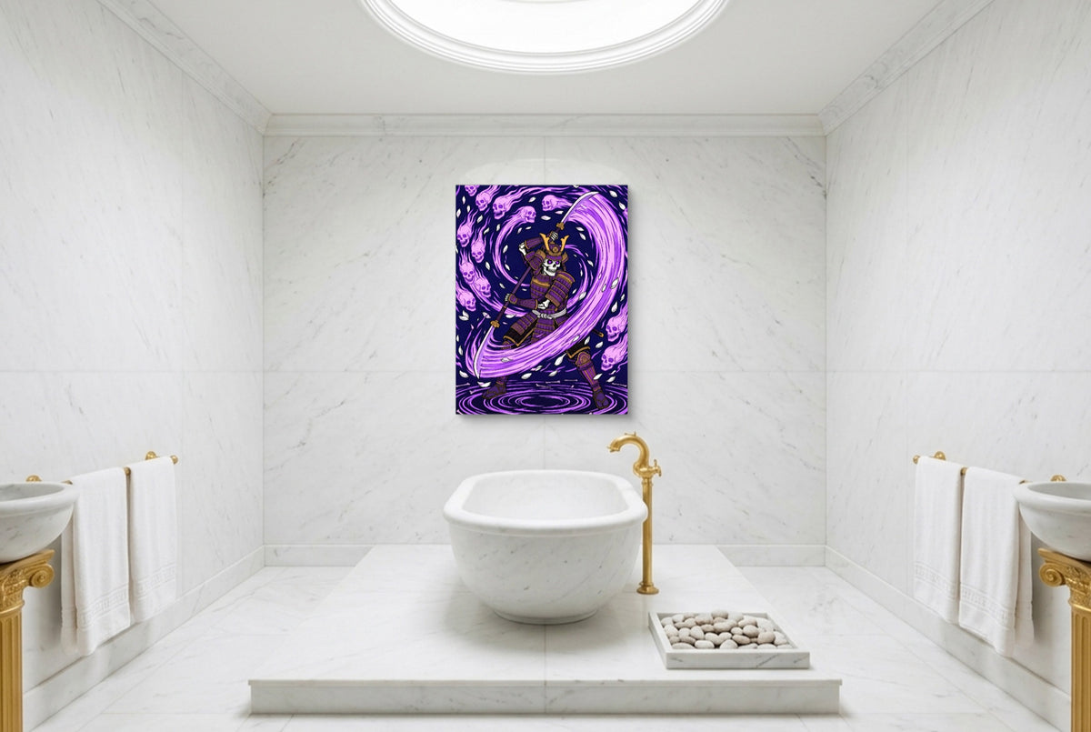 Skeleton Samurai Ascension — skeleton samurai ascension luxury bathroom interior 2 1port flush print