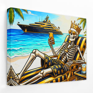 Skeleton Tropical Paradise — Skeleton Tropical Paradise Landscape   Side View   Mirror Wrap 96