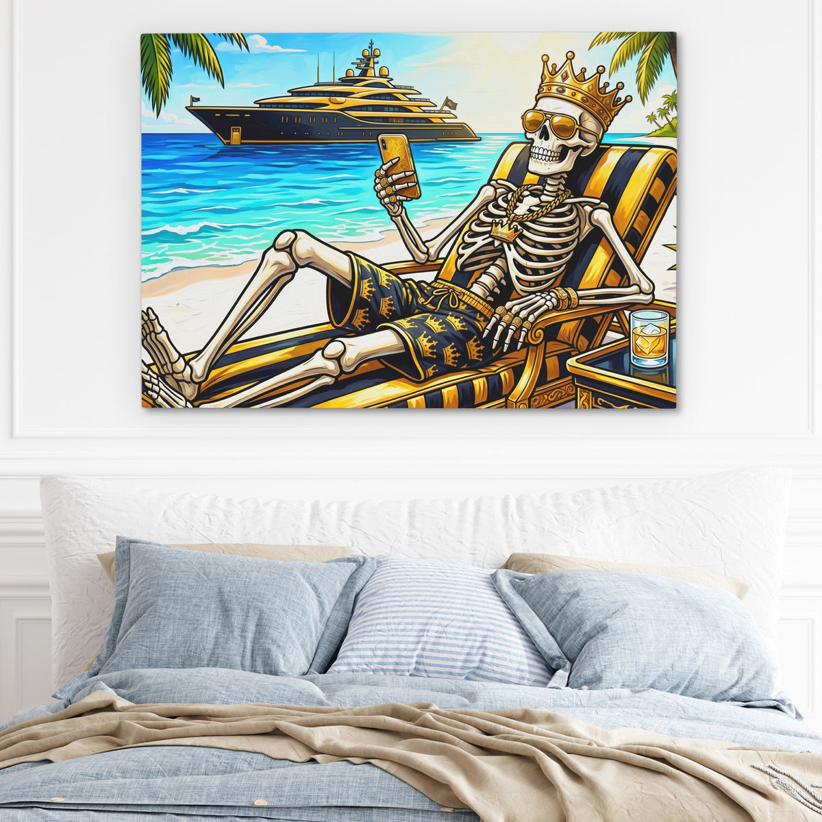 Skeleton Tropical Paradise — Skeleton Tropical Paradise Light Blue Bed 117