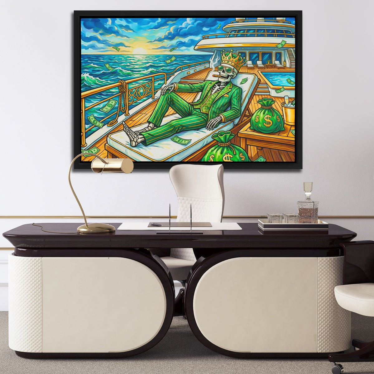 Skeleton Tycoon Sunset — Skeleton Tycoon Sunset Luxury Office Desk 160
