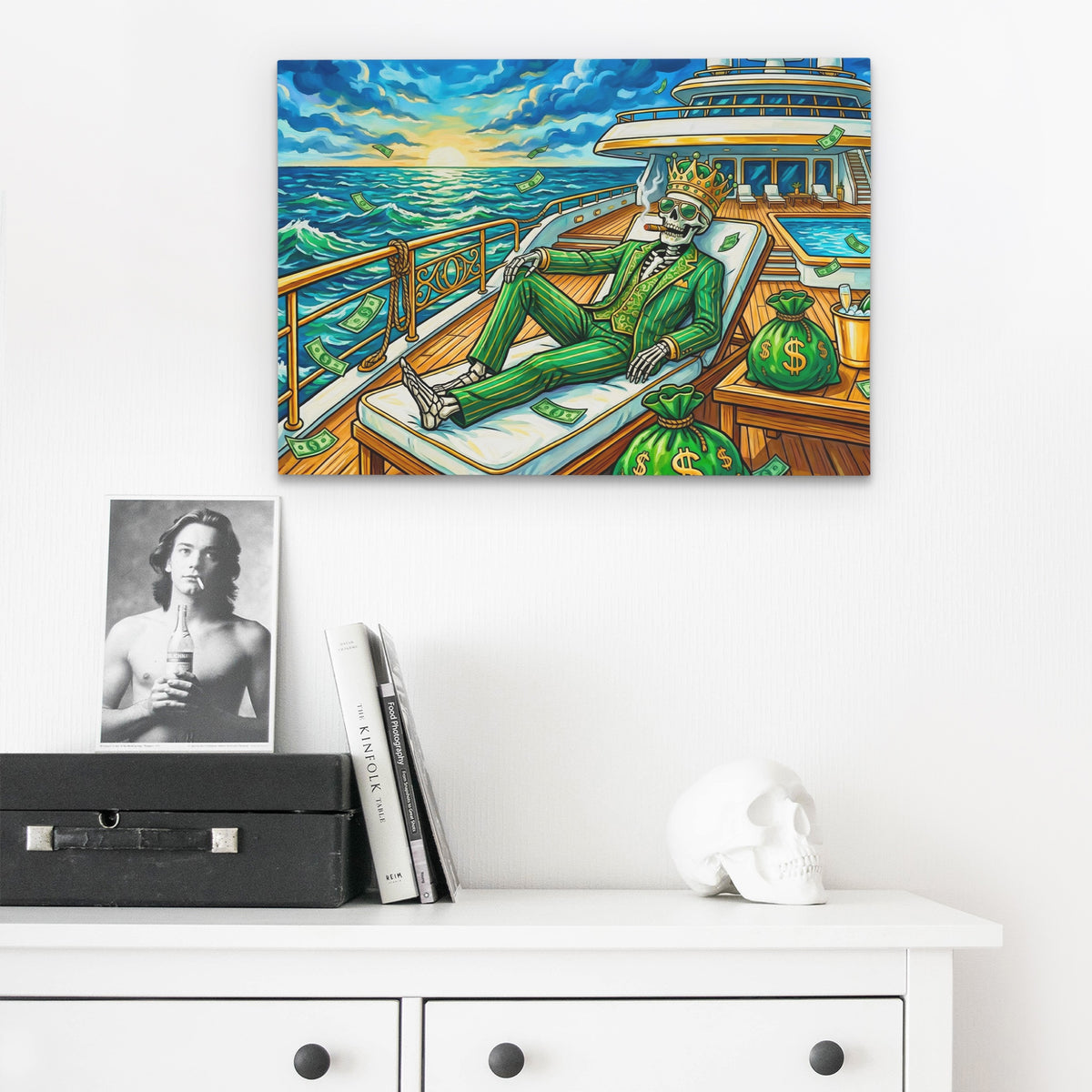 Skeleton Tycoon Sunset — Skeleton Tycoon Sunset Skull Desk 223