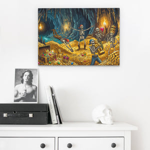 Skeletons Golden Treasure — Skeletons Golden Treasure Skull Desk 225
