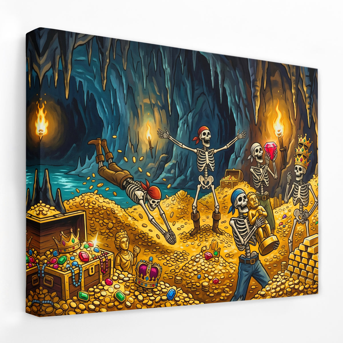 Skeletons Golden Treasure — Skeletons Golden Treasure Landscape   Side View   Mirror Wrap 99