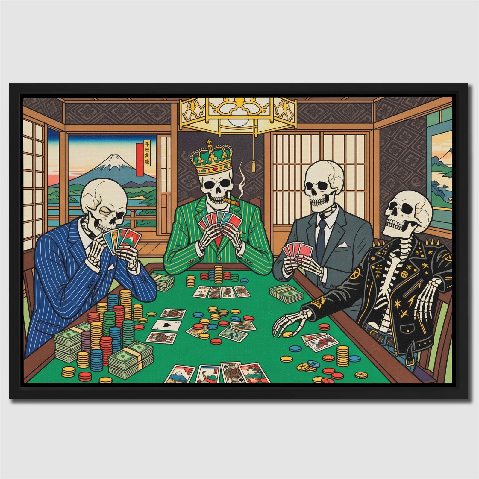 Skeletons Midnight Poker — Skeletons Midnight Poker Close Up Landscape 58