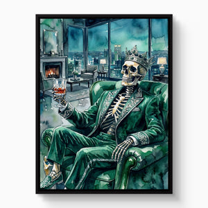 Skeleton's Nightcap - Luxury Wall Art