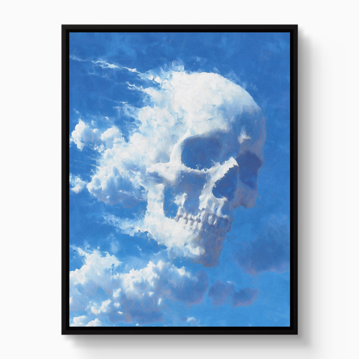 Skull Cumulus Cloud — skull cumulus cloud white studio framed black