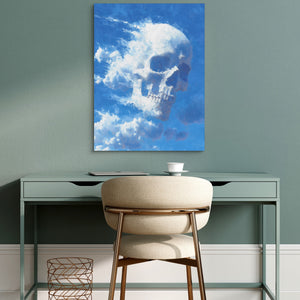 Skull Cumulus Cloud — skull cumulus cloud sq green desk 1port flush print