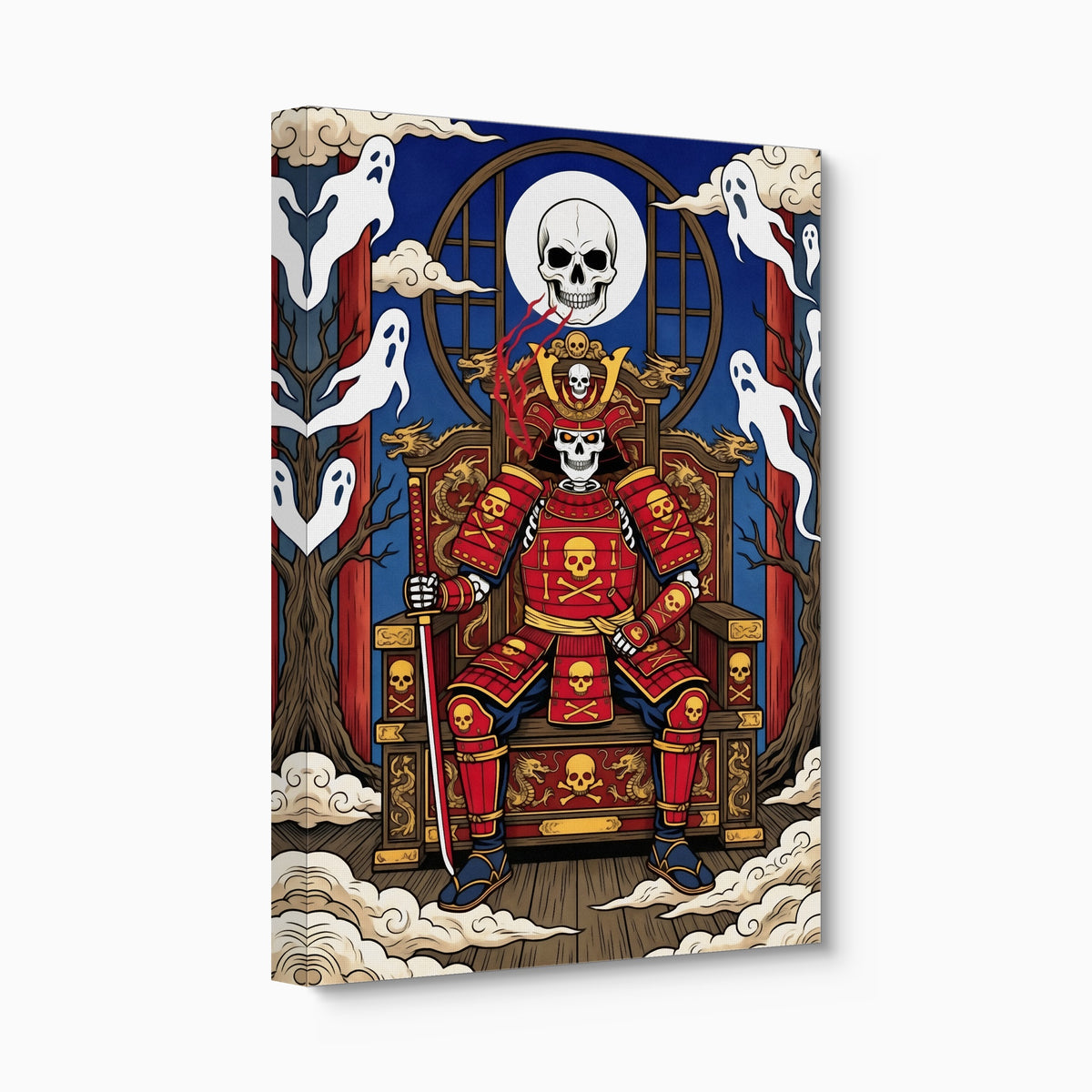Skull King Throne — skull king throne angled flush print