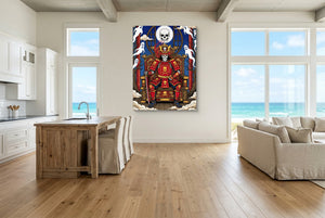 Skull King Throne — skull king throne living room with ocean view 2 1port flush print