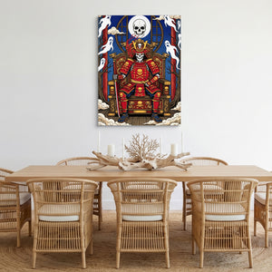 Skull King Throne — skull king throne sq cozy dining room 1port flush print