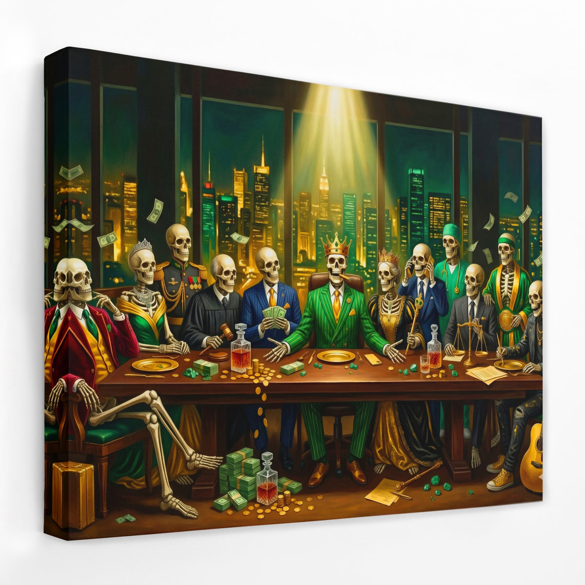 Skull Last Supper — Skull Last Supper Landscape   Side View   Mirror Wrap 103