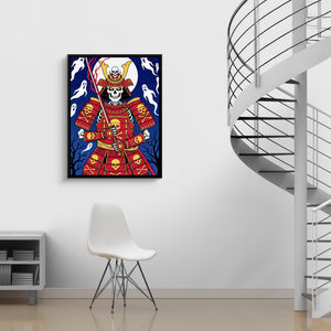 Skull Samurai Midnight — skull samurai midnight sq spiral stairs 1port framed black
