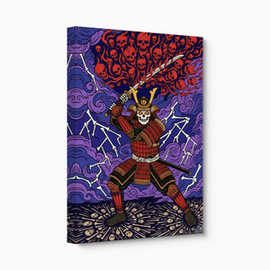 Skull Samurai Thunder — skull samurai thunder angled flush print