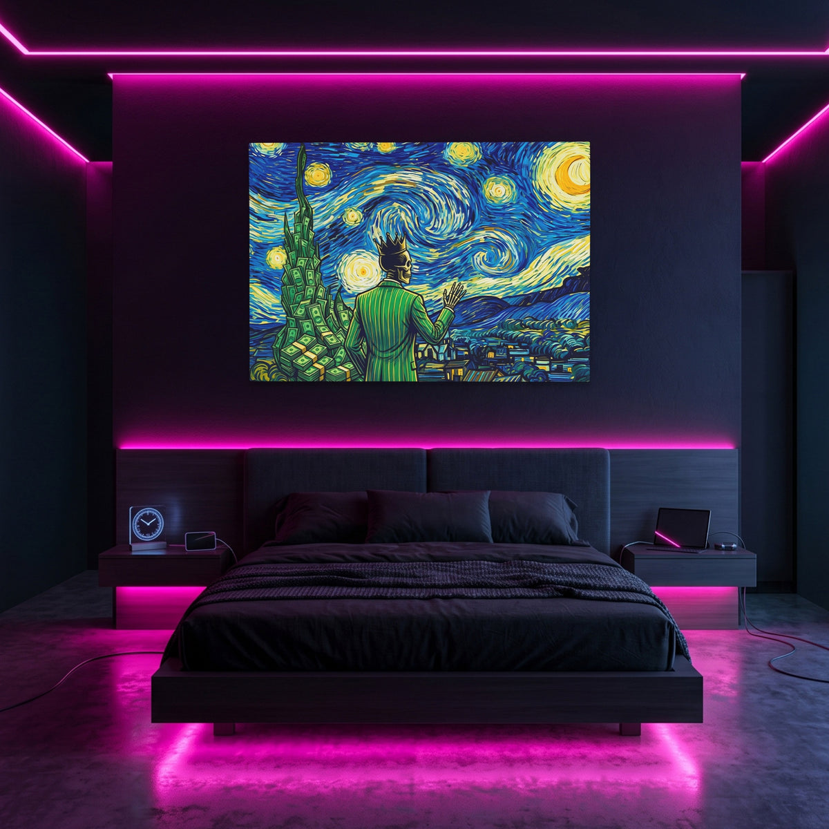 Skull Swirling Cosmos — Skull Swirling Cosmos Pink Neon Room Land 188