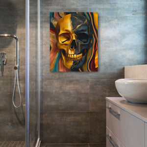 Skulls Golden Shadow - Luxury Wall Art