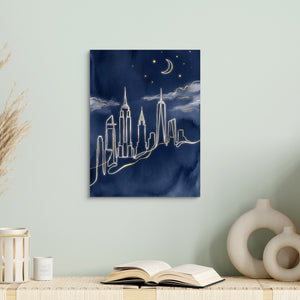 Skyline Golden Night — skyline golden night sq book table 1port flush print