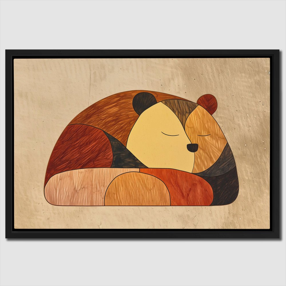 Sleeping Brown Bear - Luxury Wall Art