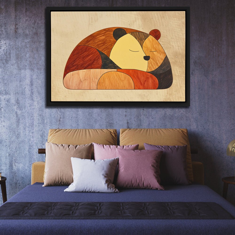 Sleeping Brown Bear - Luxury Wall Art