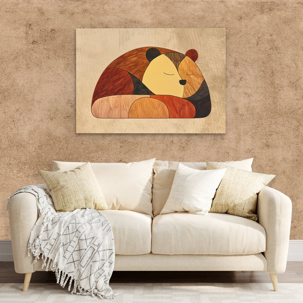 Sleeping Brown Bear - Luxury Wall Art