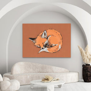 Sleeping Fox - Luxury Wall Art