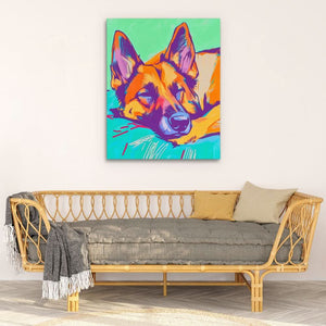 Sleeping German Shepherd - Luxury Wall Art
