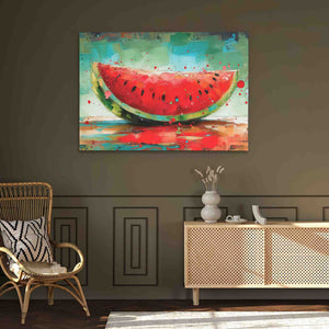 Sliced Watermelon - Framed Art Print