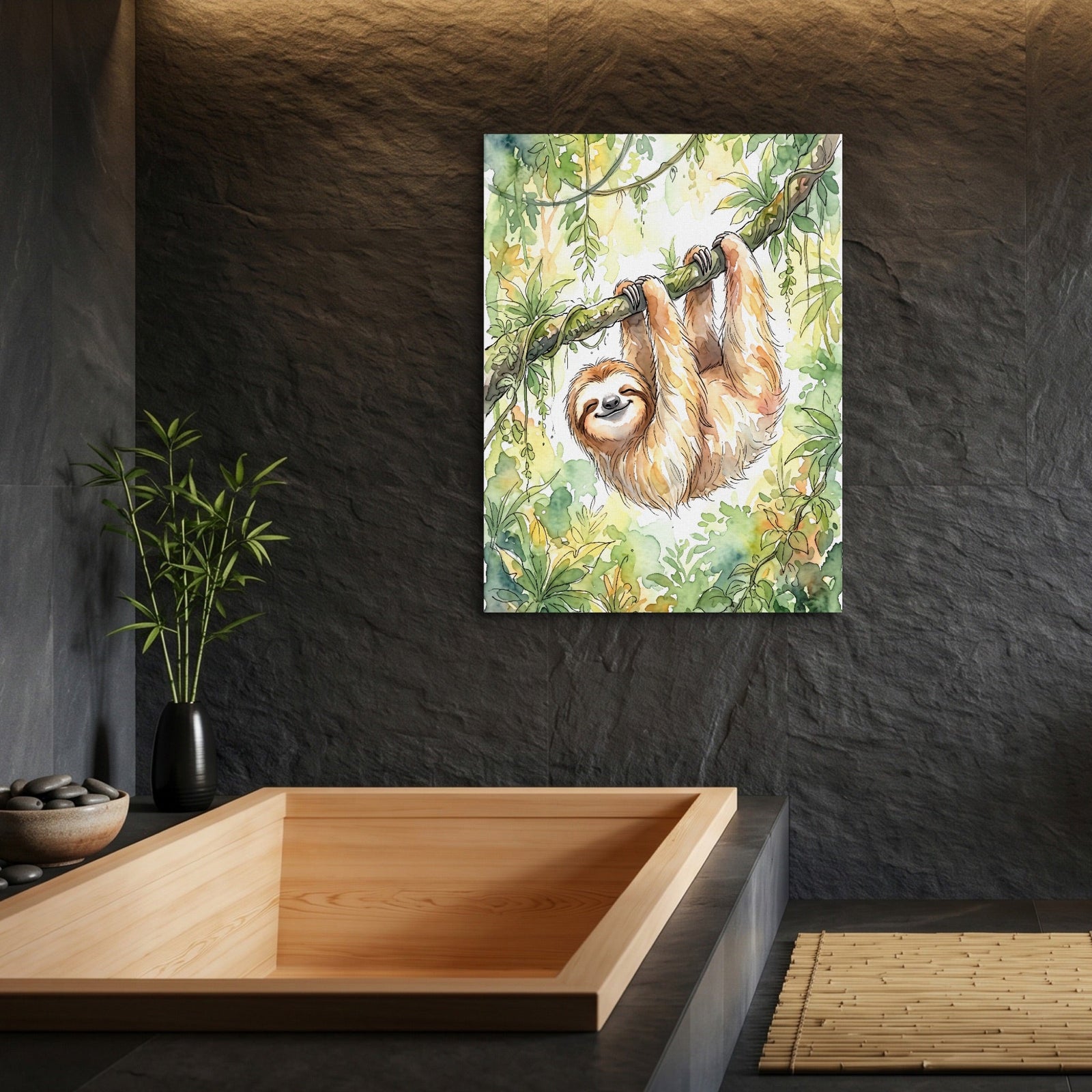 Sloth Watercolor - Luxury Wall Art