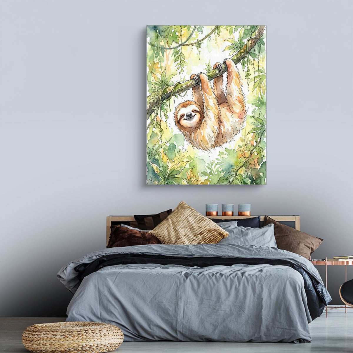 Sloth Watercolor - Luxury Wall Art