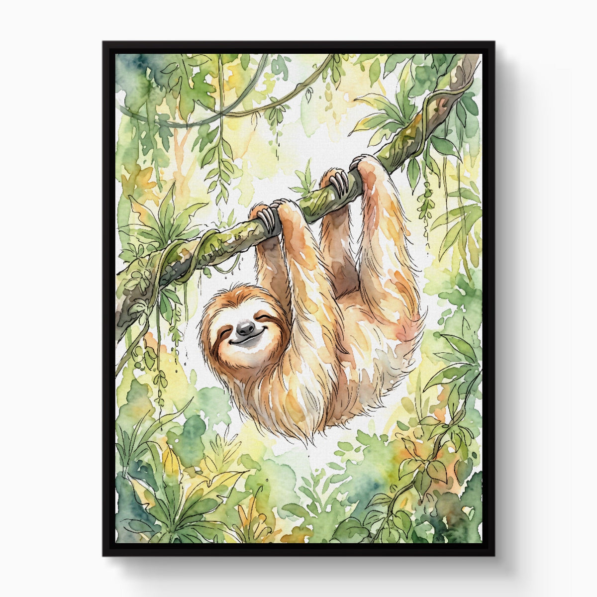 Sloth Watercolor - Luxury Wall Art